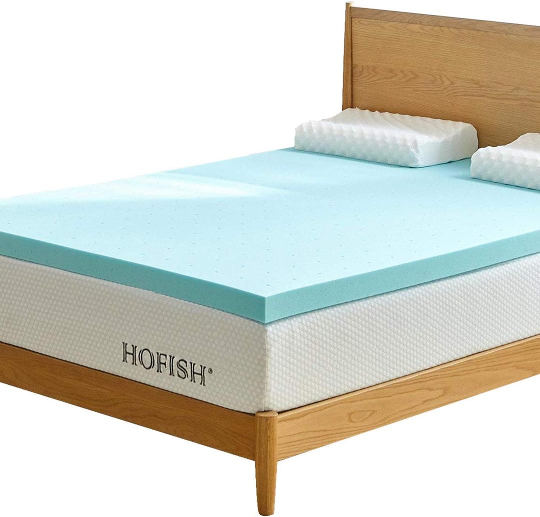 HOFISH 3 Inches Gel Infused Memory Foam Mattress Topper-Twin (Twin, 3 Inches Topper)