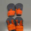 XSY&G Dog Boots,Waterproof Dog Shoes,Dog Booties with Reflective Strips Rugged Anti-Slip Sole and Skid-Proof,Outdoor Dog Shoes for Small Medium Large Dogs 4Pcs Orange-Size 3