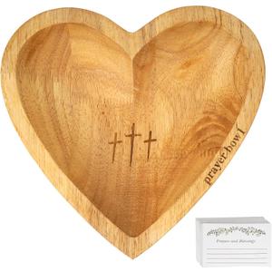 Heart Prayer Bowl, Heart Shaped Wooden Bowl, Wood Decorative Bowls