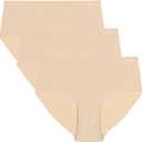 Under Armour Womens 3-Pack Pure Stretch No Show Hipster Underwear, All-Day Comfort & Ultra-Soft Fit, Venice Pink XL