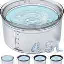 Decflow 1.2Gallon Dog Water Bowl No Spill, 4.5L Large Capacity Spill Proof Dog Bowls with Transparent Floating Disk, No Splash Slow Drinking Dog Bowl for Sloppy Messy Drinkers (Clear)