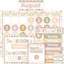 Teacher Created Resources Terrazzo Tones Calendar Bulletin Board (TCR7201), 115 Pieces