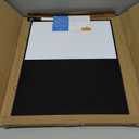 ARCOBIS Dry Erase Linen Board, 12"X16" Small Cork Board White Board Combination, Double-Sided Magnetic Bulletin Board for Wall, Vision Board for Home, Office, School, Black