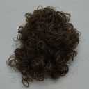 Mens Light Brown Curly Wig Short Fluffy Brown Rocker Wigs Synthetic Halloween Cosplay Costume Hair Wigs For Male Guys (Light Brwon)