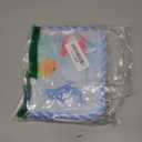 Lanpn My First Baby Photo Album Holds 17 4x6 Photos, Soft Cloth Family Book with Name Card Name Tag Stickers, Fabric Kid Memory Keepsake Gift for 4x6 Baby Shower Kids Newborn Toddlers Boy Girl (Ocean)