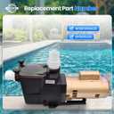 W3SP2615X20 2 HP In-Ground Pool Pump Single Speed High Flow 2" Inlet with Dual Voltage 115/230V 1-Speed 2HP Swimming Pool Super Pump with Filter Basket Fitting Adapter Replace# SP2615X20