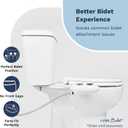 LUXE TS1008R Round Comfort Fit Toilet Seat with Slow Close, Quick Release Hinges, and Non-Slip Bumpers (White)