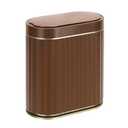 ELPHECO Bathroom Motion Sensor Trash can, 2 Gallon Automatic Garbage Can, Slim Plastic Smart Trash Can with Lid, Commercial Intelligent Trash Bin for Bedroom, Bathroom, Office, Brown Gold