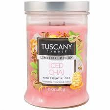 Tuscany Candle Iced Chai: Cardamom & Honey Scented Spring Candle, 18 oz