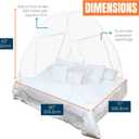 MEKKAPRO Mosquito Net Tent Large 80" x 71" x 63" Foldable Mesh Tent Enclosure Canopy, Portable Pop up Design, Extra Fine Holes Screen, Dual Side Zipper Enclosure, Lightweight Outdoor Cover, White