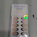 BTArtbox Press On Nails Short - Dot Couture, Lamp-Curable Almond Black French Tip Press On Nails with Glue and Adhesive Tabs for Women, Soft Gel Glue On Nails in 16 Sizes - 32 Stick On Nails Kit