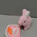 Realistic Bunny for Kids - Interactive Hopping Bunny Toy Set with Bunny Ears, Electric Lifelike Robot Rabbit that Move, Walking Barking and Wagging Tail Bunby Stuffed Animal with Sounds, Pink