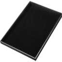 Velvet Jewelry Tray Showcase Display, Jewelry Organizer Tray Bracelet Ring Earring Necklace Organizer Empty Plate for Drawers Countertop (Black)