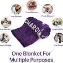 Funny Gifts for Auntie Christmas, Aunt is Charging Sloth Blanket, Auntie Birthday Gifts, Present for Aunts from Niece Nephew Christmas Mothers Day, Super Soft Throws Blanket for Aunt 60" x 50" (Purple)