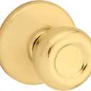 Kwikset Tylo Interior Passage Door Knob, Handle For Closet and Hallway Doors, Non-Locking Doorknob in Polished Brass (1 Count (Pack of 1))