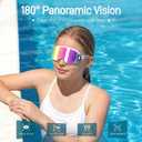 2 x 2 Pack Youth Swim Goggles, Women Frameless Fashion Anti Fog Swimming Goggles for Teens Adult Wide View UV Protection