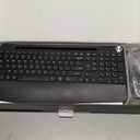 Sksyloo Full-Size Ergonomic Keyboard and Mouse, 2.4GHz Wireless Keyboard and vertical Mouse with Tablet Phone Holder, Wrist Rest for Computer Mac PC Laptop Chromebook, Black