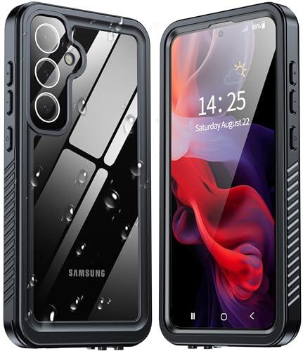 ANTSHARE for Samsung Galaxy S24 Plus Case Waterproof, Built-in Lens & Screen Protector 360° Full Body Heavy Duty Protective Shockproof IP68 Underwater Case for Galaxy S24 Plus (2024) 5G-Black
