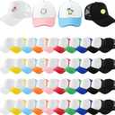 Hercicy 40 Pack Sublimation Blank Trucker Hat Bulk Wholesale Mesh Baseball Cap for Women Men DIY Hat Bar Party