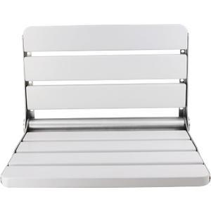 16 Inchs Foldable Shower Seat Wall Mounted, Folding Shower Seat for Adults, 400lbs Max Load for Inside Shower, Small Shower Spaces (White)