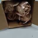 Thiccywoov 8 Pcs Faux Peony Stems Flowers Bulk Vintage Artificial Silk Peonies Stems Real Look Fake Peonies Branch for Vase Filler DIY Bouquet Centerpiece Home Indoor Outdoor Decor (Brownish)