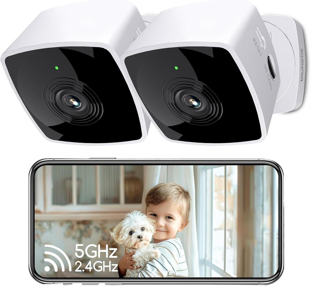blurams Cameras for Home Security 5G & 2.4G, 2K Security Camera Indoor, Pet Camera with Phone App, Indoor Camera w/AI Motion Detection, 2-Way Audio, Compatible with Alexa & Google Home Assistant