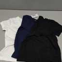 The Children's Place baby girls And Toddler Short Sleeve Basic Layering T-shirt T Shirt, Black/ Tidal/ White 3 Pack, 3T US