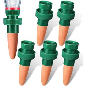 Terracotta Plant Watering Spikes Self to Use with Cola Bottles Houseplant Watering Stakes Automatic Irrigation System (Terracotta,5 Pack)