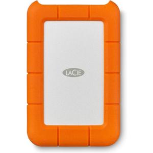 LaCie Rugged Mini 2TB External Hard Drive Portable HDD - USB 3.0/ 2.0 Compatible, Drop Shock Dust Rain Resistant Shuttle Drive, For Mac And PC Computer (LAC9000298), orange