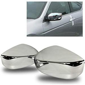 Sizver Chrome Top Half Door Mirror Cover Overlay Designed for 2008-2012 Accord