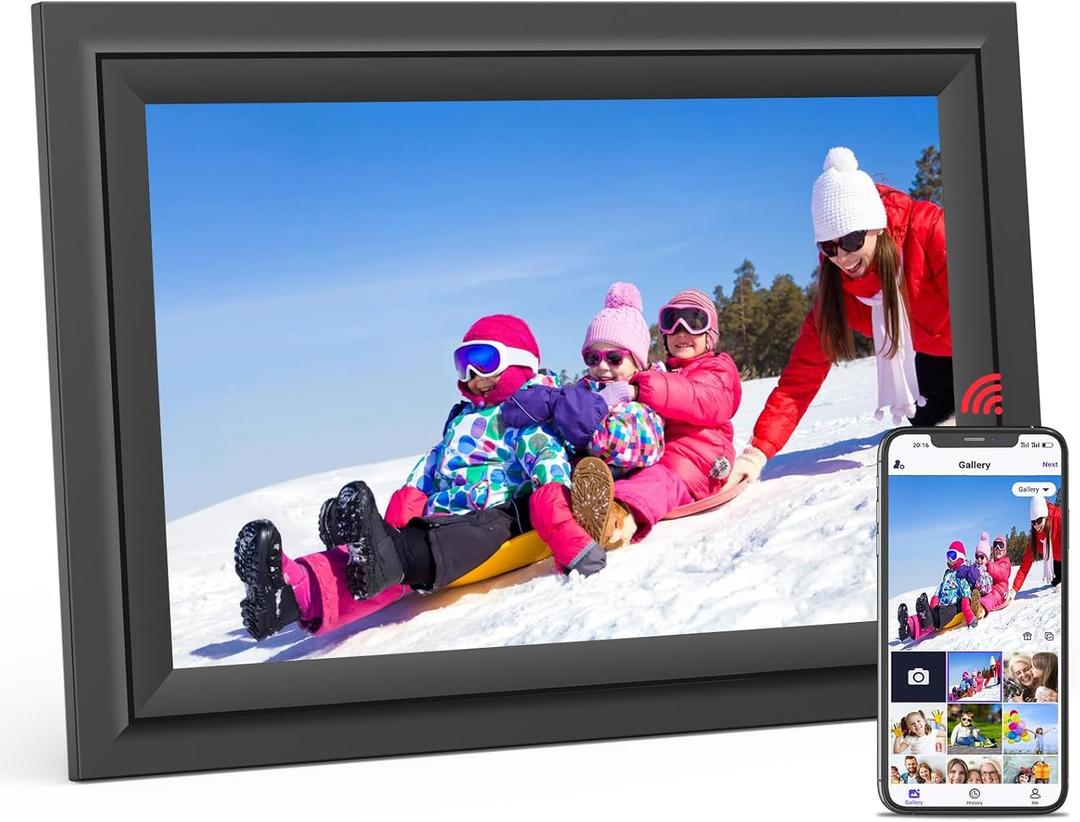 SAMMIX Digital Picture Frame 10.1 Inch WiFi Digital Photo Frame Electronic, IPS Touch Screen, 16GB, Tabletop&Wall-Mounted, Share Photos and Video with Uhale App, Birthday Gifts for Mom Women