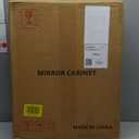 Plastic Medicine Mirror Cabinet for Bathroom 16 x 20 inch, Surface and Recessed Mount (White)