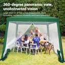 10x10ft Pop Up Canopy Tent with Mosquito Netting, Waterproof Outdoor Shade Shelter, Portable Gazebo for Camping, Garden, Patio, Deck, Picnic, Party
