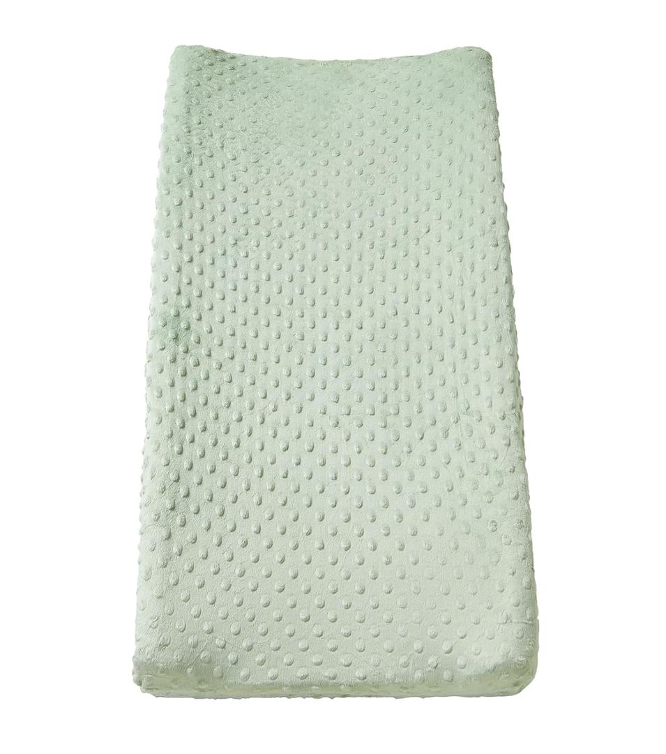 Changing Pad Cover Super Soft Minky Dots Skin-Friendly Breathable Wipeable Changing Table Sheets for Baby Boy and Baby Girl Bay