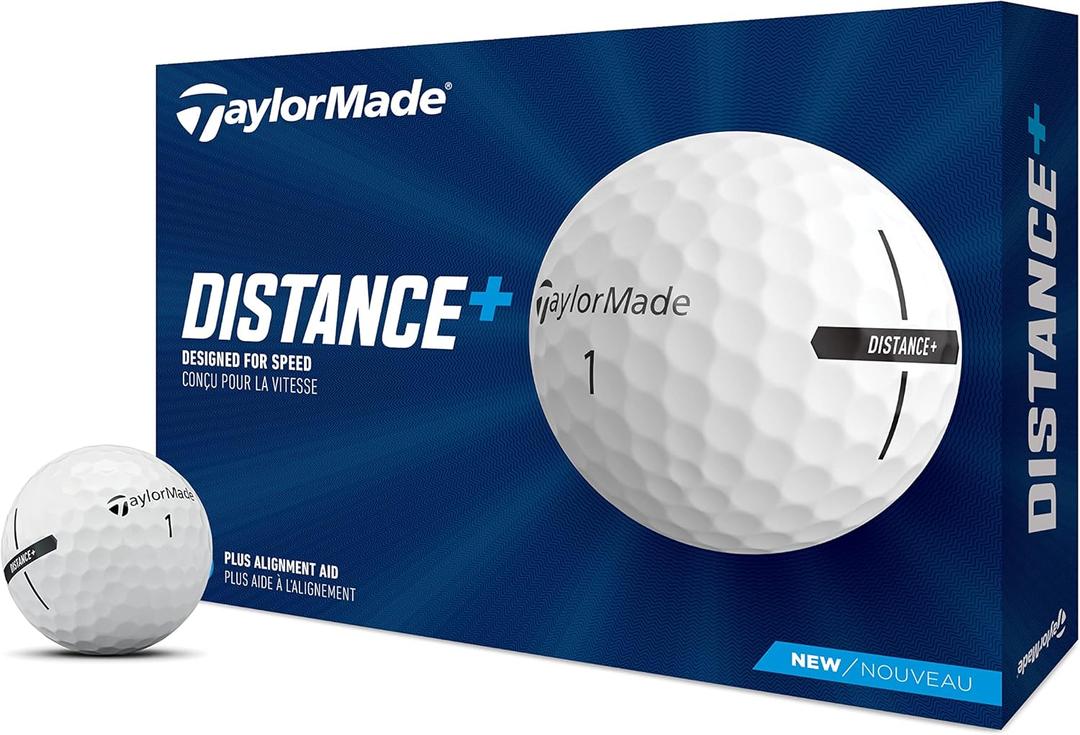 TaylorMade Golf Distance+ Golf Balls (White)