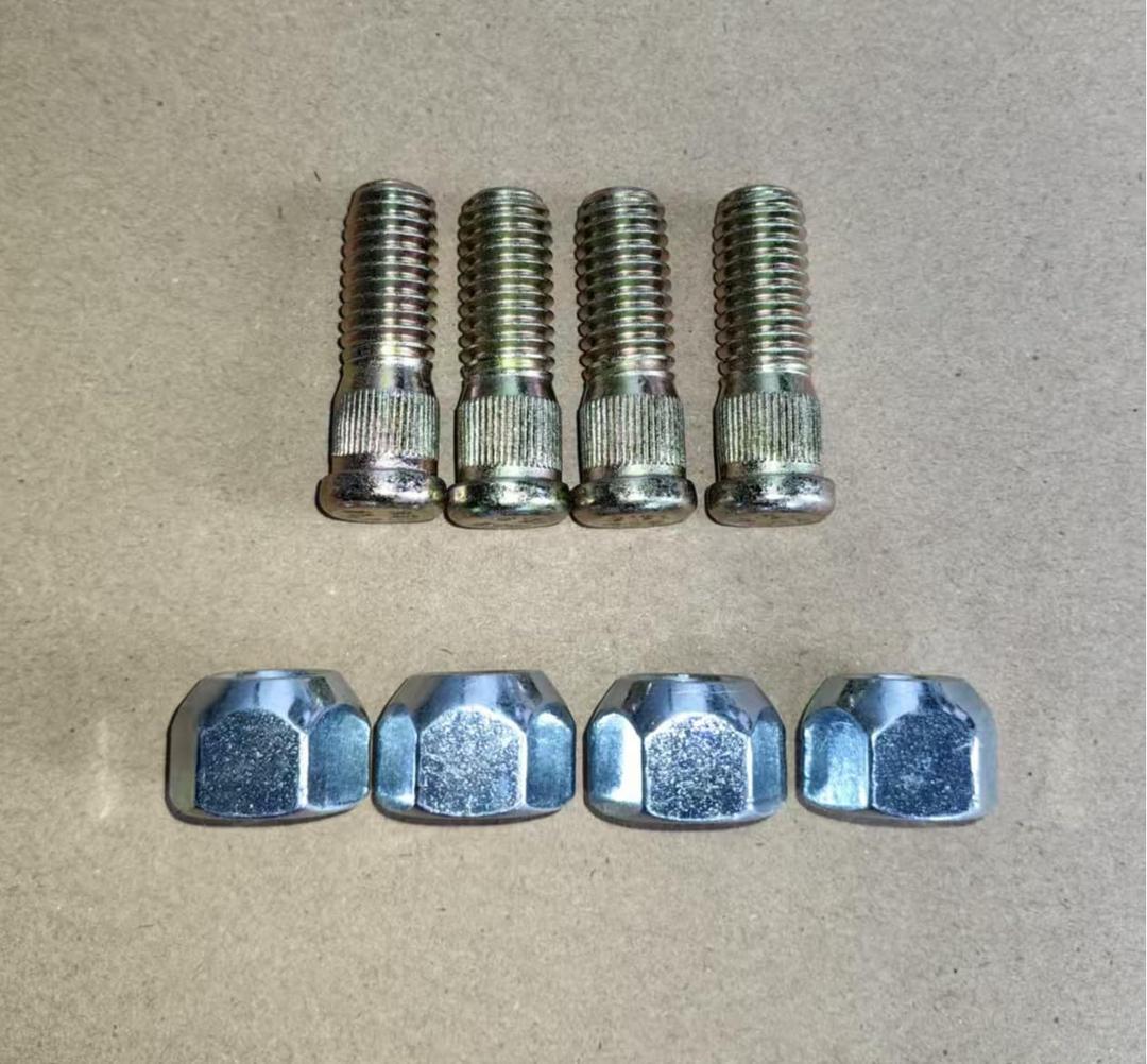 4pcs 7/16"-14 Wheel Stud 710-0852 & Lug Nuts Replacement for CUB Cadet MTD Sears Troy-Bilt Yard-Machines Craftsman Mustang XP Bronco Colt Zero Turn Lawn Mower
