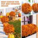 2 x 16 Bundles Artificial Mums for Outdoors Garden Home Decoration Fake Mums UV Resistant Fake Mums Silk Faux Flower Plastic Plants for Outside No Fade Fall Decor for Front Porch Pot Decor