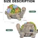GIGALUMI 11.5 Inch Solar Garden Statues Turtle Figurine Lights for Outside Garden Decor, Yard Decorations Outdoor Housewarming Gifts for Mom, Women for Mothers Day