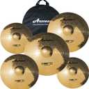Arborea Cymbal Pack Alloy Cymbals Drum Cymbal Set 14"/16"/18"/20" Plus Free Cymbal Bag 5 Pieces Cymbals for Drum Set