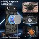 Magnetic for iPhone Air Case [Compatible with MagSafe] Cute Cool Butterfly Print Pattern Design, Slim Bumper Translucent Matte Protective Cover for Women Girls, Black