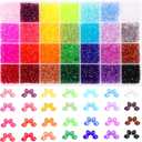 Paxcoo 5600Pcs Crystal Beads for Jewelry Making, Tiny Crystal Acrylic Beads Faceted Craft Beads Bicone Gem Beads Jewel for Jewelry Making (4 MM)