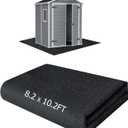 Outdoor Storage Shed Floor Mat, 8.2*10.2FT Waterproof Washable Garden Flooring Pad with Non Slip Backing, Soft Furniture Patio Covering Carport dust Oil Mat-Tool Shed, Storage Shed Not Included