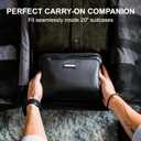 Everfun Compact Toiletry Bag for Men and Women Traveling, Wide Open Shaving Dopp Kit, Water Resistant Makeup Organizer with Wet Dry Compartment - Black, Small, Size 9.25 x 5.5 x 6.75 inches