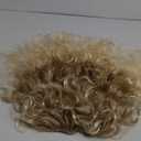 ANOGOL Hair Cap+ Long Curly Blonde Wig Women Dirty Blonde 80S Synthetic Wig Cosplay 80S Hair for Halloween Party Costume