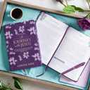 A Journey with Jesus 365 Devotions for Women, Purple Floral Faux Leather Flexcover