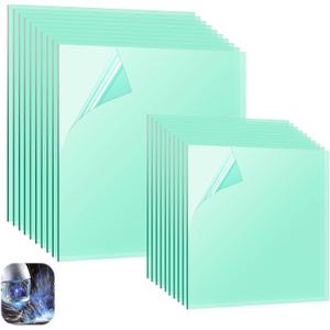 20Pcs 3350 Series Welding Helmet Cover Lens Fits for Lincoln Electric Viking, Inside Outside Helmet Hood Replacement Clear Cover Len 3.7" x 3.5" x .04", 4.5" x 5.25" x .04"