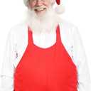 Padded Santa Belly, Santa Costume Suit Unisex Fake Stuffer Belly for Christmas Halloween Cosplay (Red)