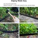 A ANLEOLIFE 40FT Plastic Landscape Edging, 2" Tall No-Dig Black Garden Border with 48 Spikes, Heavy-Duty Flexible Lawn Coil, Grass Barrier & Easy Install