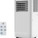 GarveeHome Portable Air Conditioner, Energy Efficient 10,000 BTU AC for Apartment, Remote & Window Kit, 24H Timer, Portable AC with Hose Needed. (White)