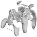 eXtremeRate Full Set Shell with Buttons Touchpad Compatible with ps5 Edge Controller, Clear Black Custom Replacement Decorative Trim Shell Front Back Plates Compatible with ps5 Edge Controller